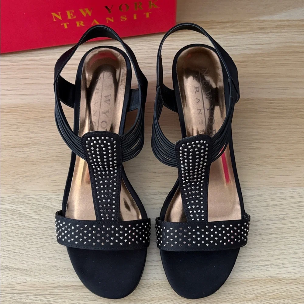 New York Transit Studded Wedge Sandals